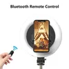 Selfie Monopods FANGTUOSI nouveau trépied de bâton de Selfie sans fil Bluetooth avec Selfie anneau lumière photographie support Ringlight pour le Streaming vidéo en direct 24329