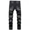 Jeans masculin hip hop cargo noir pantalon à mode à la mode