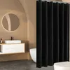 Rideaux de douche de salle de bains, ensemble de rideaux de couleur unie, cloison de bain, pas de longueur courte pour crochets de 80 pouces de Long