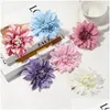 Couronnes de fleurs décoratives 10 cm tête de pompon fausse fleur en soie artificielle pour la mariée mariage mur décoration de jardin bricolage décor à la maison CA Dhfww