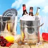 4pcs, Metal Siery Bucket, Outdoor Picnics, Champagne, Beer-portable Ice Cube Storage Bucket for Bars, Clubs, Summer Drinks, Bar Accessories