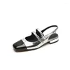 Sıradan Ayakkabı 2024 Yaz Kadın Sandalet Doğal Deri 22-24.5cm Cowhide Pigskin Karışık Renkler Toka Ayak Bileği Kayışı