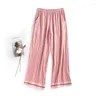 Women's Sleepwear Fashion Pantalon Pijama Mujer Spring Summer Sleeping Wear Nine Points Pant Lounge Home Pants Pajamas Trousers