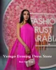 Verngo Simple Fuschia Silk Chiff مستقيم المساء Dres One Lg Sleve Dubai Women Prom Dr Plus Size Sizeal Dr H1sh#