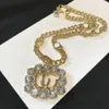 Collana di marca di moda mista con diamanti doppia lettera G orecchini di personalità donne gioielli di design per feste di nozze di alta qualità con bo2322