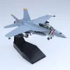 1/100 F-18 Hornet Strike Attack Fighter Plane Model Diecast Military Models for Collections and Gift