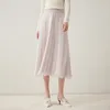 Skirts 2024 Women's Fashion Autumn And Winter Cashmere High Waist Umbrella Skirt Vintage Tassel Knitted Loose Abstract Stripe