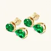 Dangle Earrings Ins Style Lab Grown Emerald Tassel For Women Girls 925 Sterling Silver Synthesis Drop Fine Jewelry