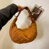 Sac femme Hobo épaule rembourrée boulette polyvalent vers le bas croissant doux matelassé fourre-tout bandoulière travail voyage