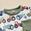 مجموعات الملابس Citgeesummer Toddler Boys Shorts قصيرة الأكمام قمم الطباعة والملابس غير الرسمية