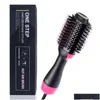 Brosses à cheveux Onestep Sèche-linge Volumateur Salon Air Paddle Brosse de coiffage Générateur d'ions négatifs Lisseur Curler1266865 Drop Delivery Pr Otqec