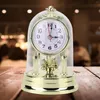 テーブルクロックレトロヨーロッパスタイルの時計リビングルームミュート振り子エレガントなテイストファミリーギフトアートホームデコレーション