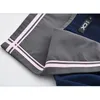 Preppy Style JK Uniform Set Navy Blue Top With Sakura broderied Mönster grå veckade kjolflickor Sailor Suits Lg Sleeved G6ef#