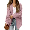 Abrini Women Lose Casual Lanter Lantern Kurtka Solid Cardigan Sweter Płaszcz Zświat dla kobiet 2023 Autumn and Winter R3QN#