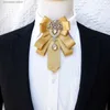 Bow Ties Mens Rhinestone Bow Tie Luxury High-End Business Gifts Dress Collar Flower Men Wedding Accessories Fashion News Bowtie Y240329