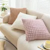 Pillow Durable Polyester Case Elegant Solid Color Square For Modern Home Decoration Sofa Bedroom