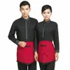 Hotel Keuken Overalls Man Herfst Restaurant Ober Uniform Lg Mouwen Fast Food Shirt Vrouw Cafe Waitr Uniform Koffie Chef v8Q0 #
