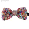 Bow Ties Bow Tie 2019 Children Mens Unisex Wedding Colorful Stone Crystal Bowtie Classic Trendy Personality High Grade Novelty Gifts Y240329