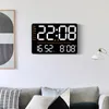 Wall Clocks Large Led Digital Clock 12/24h Adjustable Brightness Temperature Humidity Display Table Alarm Electronic