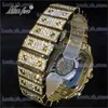 Outros relógios Marcas de moda MISSFOX Luxo Mens Gold Hip Hop Iced Diamond Waterproof Quartz Wrist Man Frete Grátis Rolej 2023 Hot T240329