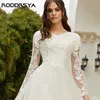 Roddrsya Spitze Hochzeit Dres Lg Ärmel Zivil Hoher V-Ausschnitt Vestidos de Novia Sparkling A-Linie Tüll Brautkleid Plus Größe W3tw #