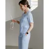 Beauty Sal Pet Doctor Two Pieces Workwear Short Sleeve Clothing Scrubs Medical Nurse Uniformer Womens V9ZD#