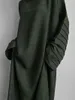 Roupas étnicas moda plissada manga vestido muçulmano oversized robe abaya feminino comprimento total serviço de adoração abayas wy1985