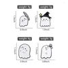 Broschen Boo Ghost Emaille Pins Custom Magic Stick Flower Dagger Spooky Revers Abzeichen Punk Halloween Festival Schmuck Geschenk