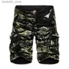 Men's Shorts Military cargo shorts mens summer camouflage pure cotton brand clothing comfortable mens tactical camouflage cargo shorts Q240329