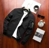 Spring Black Bomber Jacket Men Streetwear Hip Hop Slim Fit Pilot Bomber Jackets