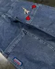 Harajuku Persality Big Pocket Boxing Kangaroo Print W Wide Leg Jeans Y2K HipHop Street Casual Loose Denim für Männer und Frauen q0hd#
