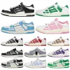 2024 new Shoes Running women Designer Skel Top Low Bones Hi Leather Sneakers Luxury Skeleton Blue Red White Black Green Gray Brown couple Original 35-46