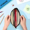 Storage Bags 40Pcs Canvas Zipper Bag Pencil Case Cosmetic Blank DIY Craft School