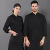 Hotel Chef Uniforms Restaurang Cooking Jackets Cook Shirts High Quality For Men LG Sleeve Bakery Cafe Waiter Work Clothes Tops N4UP#