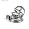 Other Massage Items Adult Metal Chastity Lock Male SM Penile Cage Binding Dark Lock Stainless Steel Penile Ring Q240329