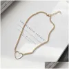 Anhänger Halsketten Vintage Liebe Herz Für Frauen Gold Silber Farbe Mode Porträt Chunky Kette Chock Halskette Schmuck Drop Lieferung Pend Dhmlj