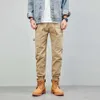 Ola Spring and Autumn Men 's Men's Dressible, Simple and Casual High Street Washed Workwear 바지, 기능적, 유행 및 개인화