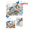 Window Stickers 1/3PCS Bag Colorful Self-adhesive Butterfly For Handbook Wall Sticks Home Bedroom Decoration Stationery