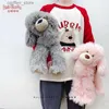 Animali di peluche imbottiti simulazione simulazione orsacchiotto giocattolo peluche di peluche kawaii per capelli lunghi peluche peluche di compleanno di animali da ragazza imbalsante