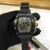 Męskie luksusowe zegarek zegarek zegarek sportowy sporty importowany automatyczny ruch ze stali nierdzewnej gumowy pasek motyla b