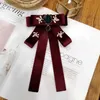 Bow Ties Vintage Luxury Rhinestone Velvet Fabric Bow Tie Professional Shirt Elegant Temperament Fashion Bow Tie Formal Suit Accessories Y240329