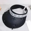 Cappello da donna Designer Cappello da sole Cappello da visiera femminile Moda Sunbonnet Paillettes Cappello da sole Marca Cappelli a tesa larga Casual Sombrero Cappello da esterno Regalo