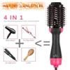 Suszarki do włosów gospodarstwo domowe 4 w 1 Curler One Step Hair Volumizer Salon Suszarka Styler Gorące ogrzewanie powietrza prostownica pędzel ujemny generator jonów 240329