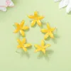 Stud Earrings (2116)4PCS 24x24MM 24K Gold Color Plated Brass Dripping Oil Yellow Flower High Quality DIY Jewelry Making Findings