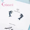 Stud Earrings Lifelike Animal Dolphin Elegant Particular Novel Beautiful Charm Women Couple Wife Daughter Silver Color Gift