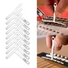Complete 9-Piece Luthier Tool Set for Guitar and Bass with Understring Radius Gauge Steel Feeler Gauge String Action Gauge Ruler and More