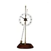 Horloges de table Laiton Invisible Power Air Clock Bois massif Silencieux Mécanique Vintage Montre de luxe Accessoires de décoration