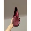 Freizeitschuhe Designer 2024 23s Xiaoxiang Lefu Classic Square Toe Low Heel Lazy Echtes Leder Britisch Klein