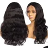 Perucas de cabelo humano sem tampa 360 peruca frontal pré-arrancada com bebê 150 densidade remy onda corporal brasileira para mulheres negras8974 drop deliv ot0ka