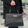 Luxury Manhattan Top Handle Tote Bag Women Clutch Shoulder Påsar äkta läderhandväskor Krokodilflik Crossbody Designer Men Messenger Bag